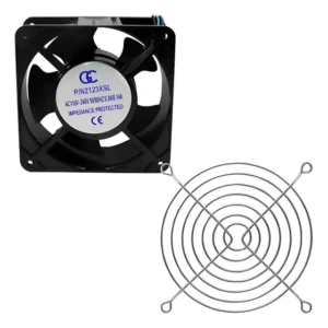 Ventilador Cooler Com Grade Metálica 120x120x38 110v 220v Preto