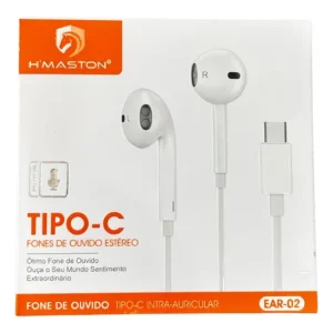 Fone De Ouvido Estéreo Tipo C Intra-auricular Ear-02 Branco