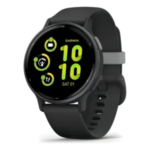 Relógio Garmin Vívoactive 5 Slate Aluminum Black Caixa Preto Pulseira Preto Bisel Preto