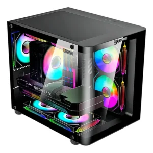 Gabinete Gamer Aquario Vidro Curvo Mid-tower Robusto Rodan