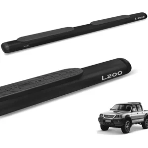 Estribo Lateral L200 Sport Outdoor 2006 2007 Oval Preto Preto Fosco