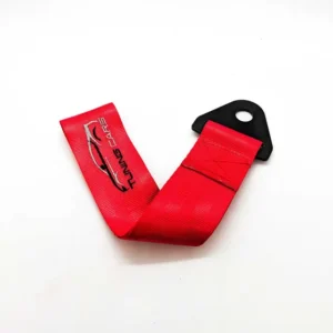 Tow Strap Hook Racing Fita Cinta De Reboque Engate Cor Vermelho