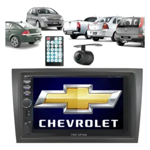Multimídia Mp5 Gm Chevrolet + Moldura Câmera Ré Espelha Usb