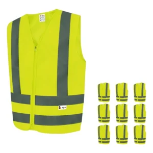 Kit 10 Colete Segurança Tipo Blusão Refletivo Sem Bolso Epis