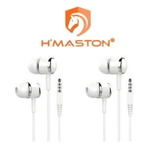 Kit 2 Fone De Ouvido Com Fio E Microfone Resistente H'maston