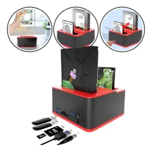 Leitor Hd Externo Dock Station Ssd Sata Usb Pc Notebook Preto