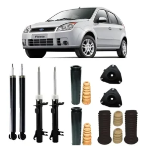 4 Amortecedor+ 4 Kit Suspensão Fiesta 2003 2004 2005 2006