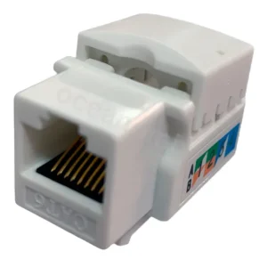 Conector RJ45 Fêmea Cat6 Branco Keystone Link+ Pacote 50 Peças