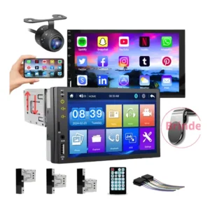 1din Multimidia Mp5 Knup Espelhamento Bluetooth Full Hd 7pol Altura Da Tela Ajustevale Ra915 Logotipo Universal