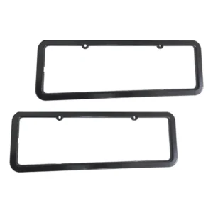 Suporte De Placa P/ Carro Preta Lisa Especial 365x 120mm 2pç Cor Preto