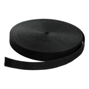 Kit 25m Cinta Poliester 35mm Preto Fitacabo Preto