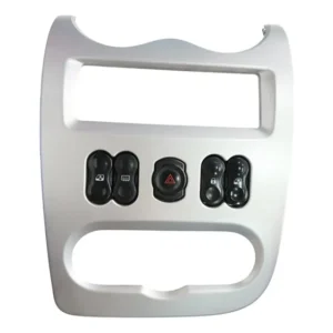 Moldura Painel Central Multimidia Renault Sandero 08/14 Prata