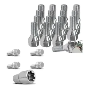 Kit Jogo Parafuso Roda + 4 Antifurto Rosca 12x1,25mm Fiat