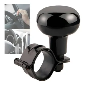 Manopla De Volante Pomo Giratório Isenção Pcd Manobra Baliza Preto Liso