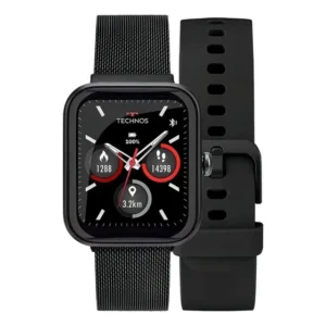 Smartwatch Technos TMAXAS/8P Preto 5ATM Monitor Cardíaco e Atividades