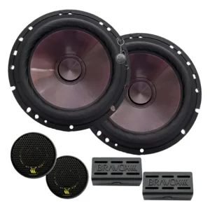Kit Duas Vias 6 Polegadas Bravox Cs60p Par 240wpmpo 120wrms Cor Preto
