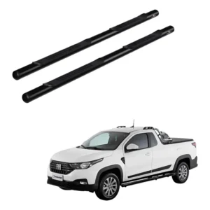 Estribo Fiat Strada 2021 A 2026 Plataforma Tubular Keko Preto