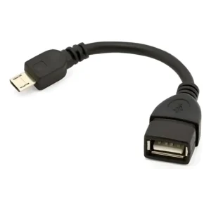 Cabo Otg Micro Usb V8 Adaptador Pen Drive Impressora Celular Preto