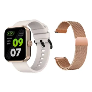Smartwatch Zeblaze Beyond 3 Plus Black Gps Alexa Strava 3atm Caixa Rose Gold Pulseira Dourado-escuro Bisel Dourado-escuro Desenho Da Pulseira Milanês