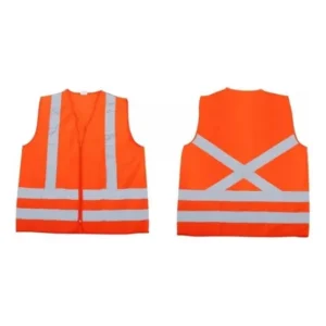 Colete Refletivo Vicsa Com Ziper Laranja Nbr 15292