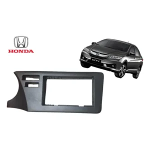 Moldura Do Radio 2 Din Acabamento Honda City 2015 Até 2021 Preto