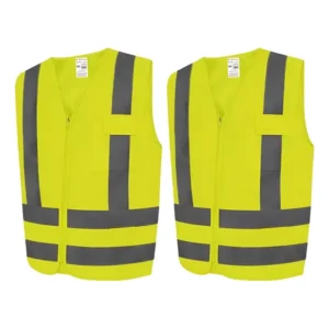 Kit 2 Colete Refletivo Segurança Sinalização Com Bolso Verde
