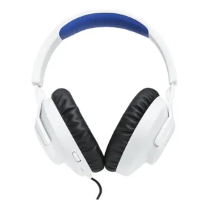 Fone de ouvido para jogos Jbl Quantum 100p, microfone branco Jblq100pw