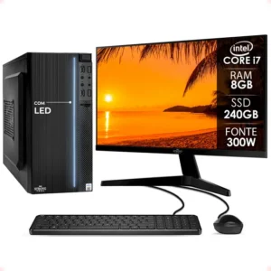 Computador Completo I7 8gb Ssd 240gb Monitor 17 Strong Tech