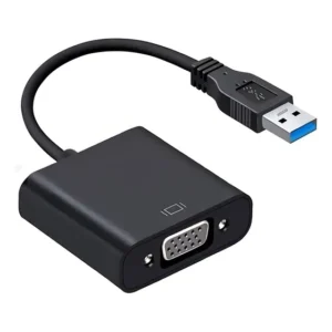 Cabo Adaptador F3 Usb 3.0 para VGA PC e Notebook 25cm Preto