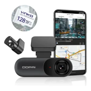 Ddpai Câmera Veicular 1600p+1080p Gps App Sensor G+sd 128gb