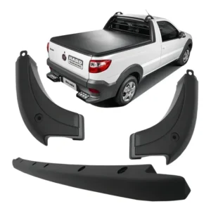 Porta-placa De Veículo Fiat 100208682+100213064+100213068 Kf100208682/100213064/068 Preto Para Carro/caminhonete