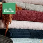 Jogo Toalha De Banho Gigante Ele/ela Velour - 500g/m² Camesa Cor Vinho/marrom - Imagem 6