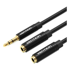 Cabo Duplicador De Áudio Fone 1 Entrada 2 Saídas Som Vention