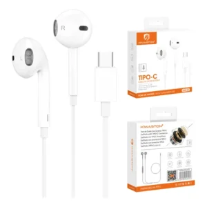 Fone De Ouvido Tipo-c Com Fio E Microfone Para Iphone 16 17 Branco