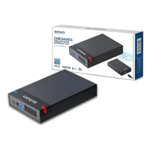 Case Externo Hd Ssd Sata 3.5 Com Fonte Usb 3.0 Desktop Exbom