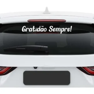 Adesivo Gratidão Sempre Carro Automotivo Dub Vidro Traseiro
