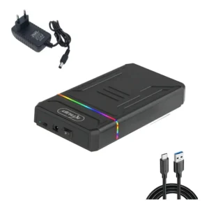 Case Externo Gaveta Para Hd/ssd 2.5 E 3.5 Usb 3.0 Até 16tb Cor Preto