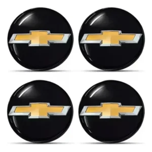 Jogo 4 Emblema Adesivo Calota Chevrolet Resinado - 48mm