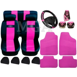 Kit Vermelho Capa + Tapete + Volante + Brinde Ford Ka 2000