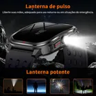 Relógio Smartwatch Esportes Lanterna Militar À Prova Choque Preto Silicone - Imagem 5