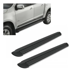 Estribo S10 2012 A 2026 Injetado Com Kit De Instalação Preto