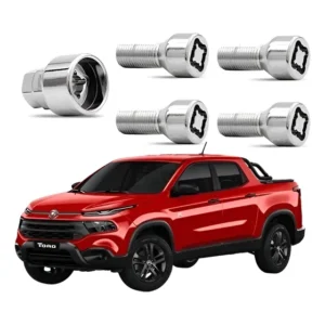 Jogo Parafuso Antifurto Roda De Liga Leve Fiat Toro