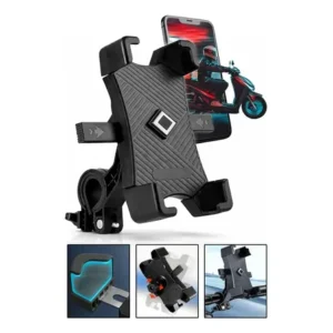 Suporte De Celular Para Moto Garra X Motocicleta Com Carregador Davely Motoboy Uber Ifood Usb Universal Black