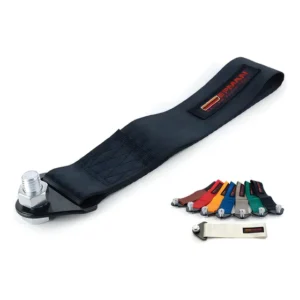 Tow Strap Hook Cinta Para Reboque Fita Esportiva Engate Cor Preto