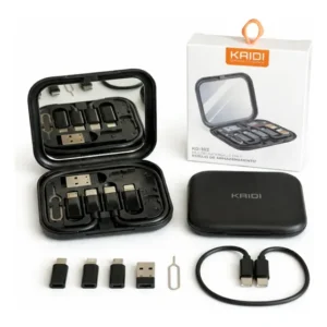 Kit Adaptador Kaidi Kd-102 Cabo 60w Turbo 9em1 Espelho Preto