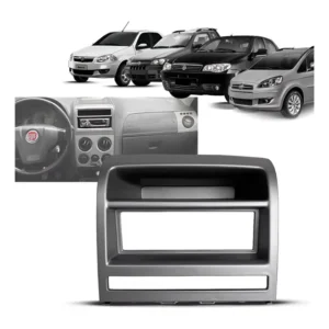 Acabamento Moldura 1 Din Radio Cd Player Dvd Strada 2011 Cinza Kyron