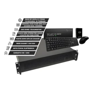 Servidor Rack 2u E5 Xeon 2695v4 18 Núcleos 64gb Ecc 1tb Nvme 64 Gb