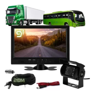 Kit Veicular Câmera Infra 24v Caminhão Tela Monitor 9 24v