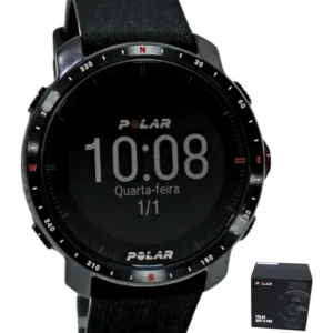 Relógio Polar Unissex Grit X Pro Premium 90085773 Preto Liso (têxtil) Preto