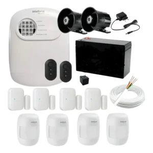 Kit Alarme Intelbras 4 Magnético 4 Infravermelho 2 Sirenes